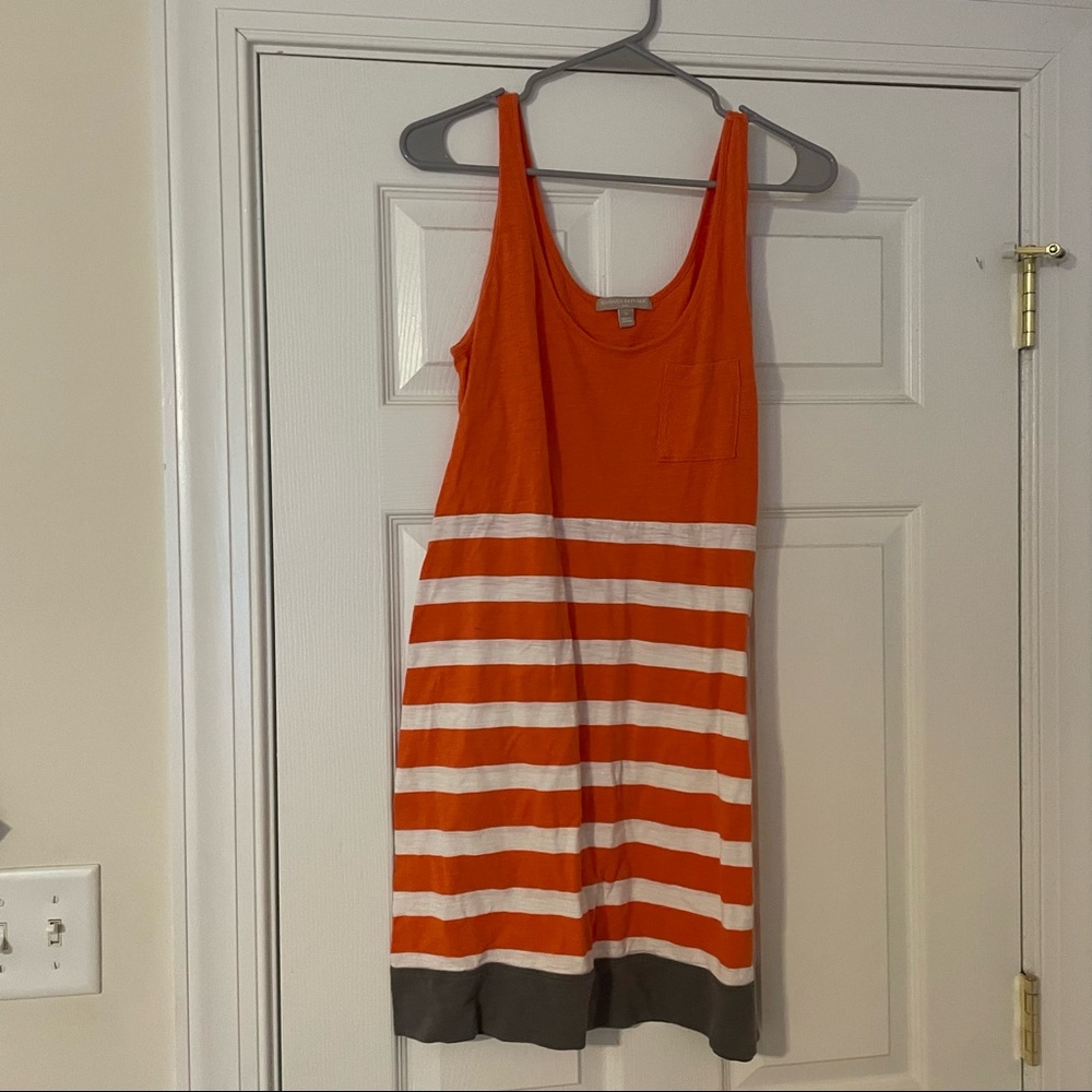 Banana republic orange white dress size medium